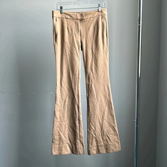 W by Worth Tan Pants | Tan Flare Pants | Flare Pants | W by Worth Pants | Khaki - Picture 1 of 8